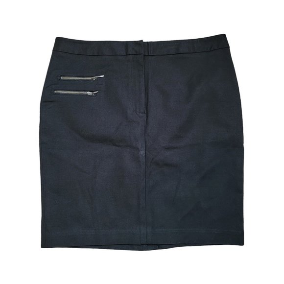 Adrienne Vittadini Black Pencil Skirt Size 10 Pockets Stretch - Picture 1 of 3